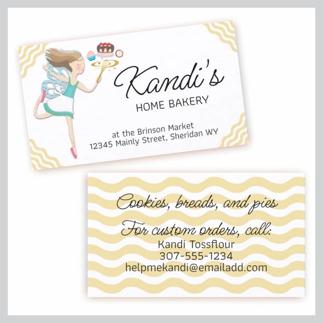 baking cooking fairy whisk dessert business card (Creator Uploaded)