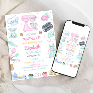 Baking Cooking Party Birthday Invitation