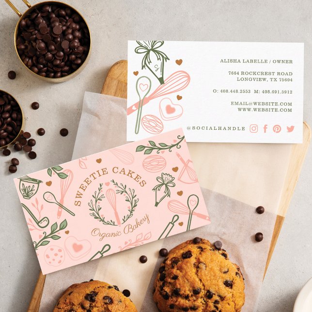  Baking & Cooking Utensil Cookie Bakery Business Card (Baking & Cooking Utensil Cookie Bakery Business Card)