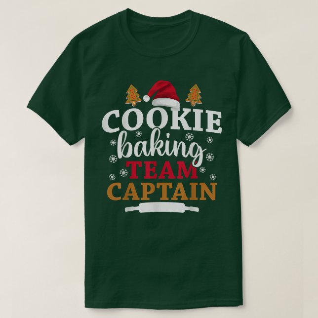 Baking Crew Christmas Cookie Baking Team Captain  T-Shirt (Design Front)