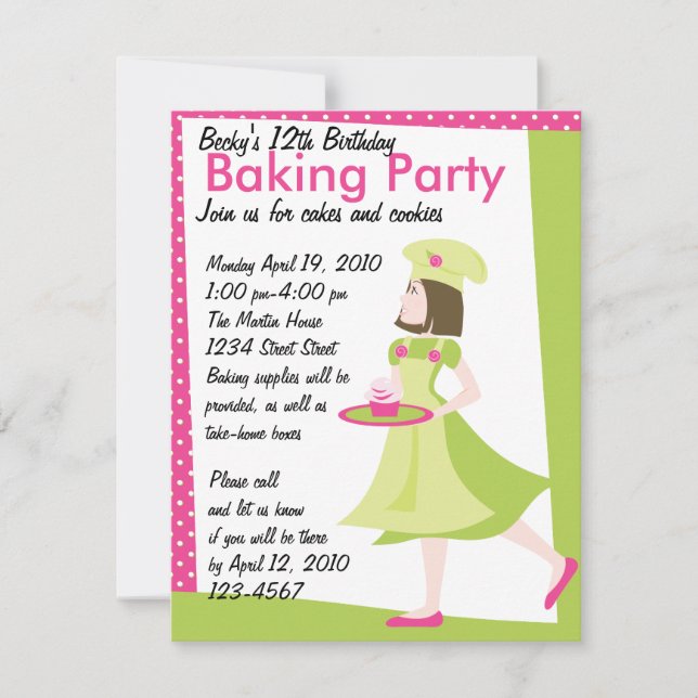 Baking Cutie Invitation (Front)
