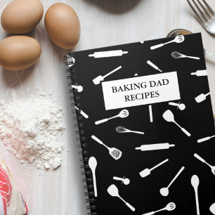 Baking Dad Recipes Kitchen Tool Blank Lined Notebook