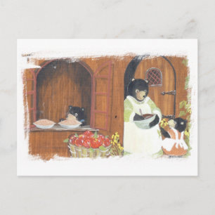 Baking Day Bears Postcard