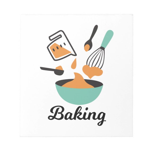 Baking Design For Bakers Notepad (Front)