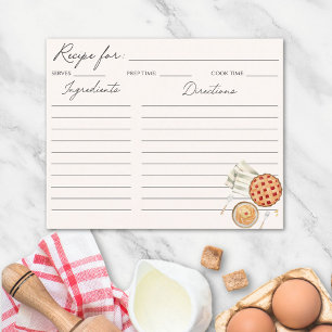 Baking Food illustration Family Recipe Card