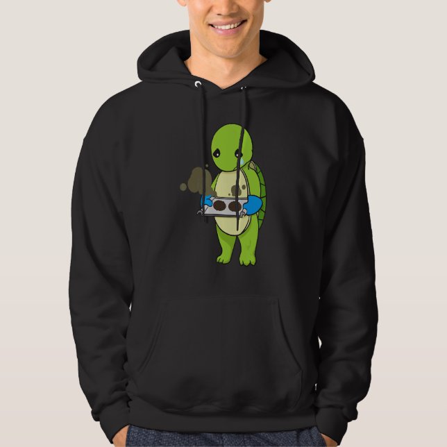 Baking Gone Wrong Turtle Chef Culinary Baker Cook Hoodie (Front)
