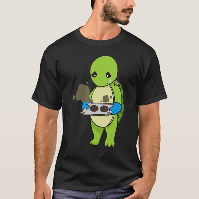 Baking Gone Wrong Turtle Chef Culinary Baker Cook T-Shirt (Front)