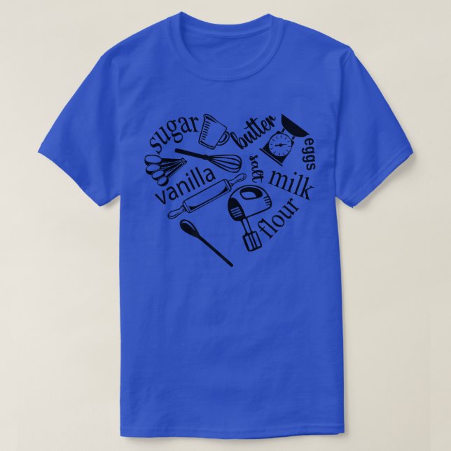 Baking Heart Baking Time Chef Gift Baking Lover Ba T-Shirt (Design Front)