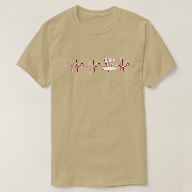 Baking Heartbeat, Baker  T-Shirt (Design Front)