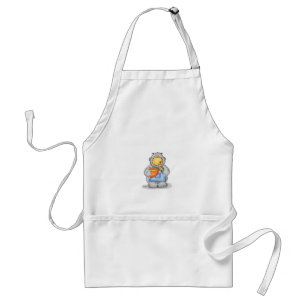 Baking Hippo eating dough - Personalise with name Standard Apron