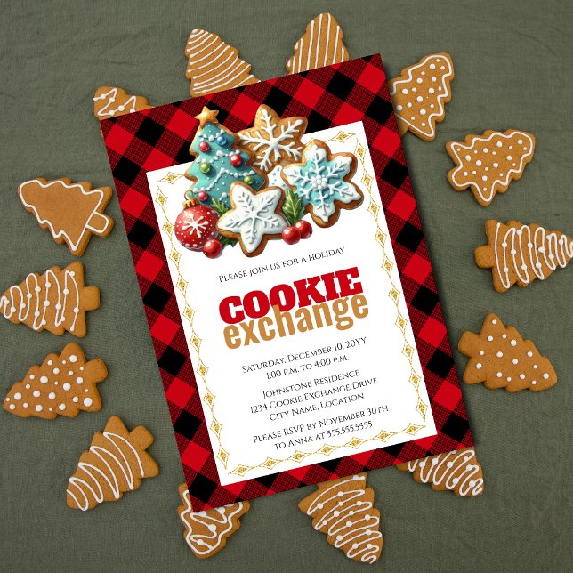 Baking Holiday Cookie Exchange Invitation (Cookie exchange invitation)