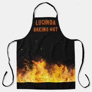 Baking Hot Chef Flames Personalise Apron