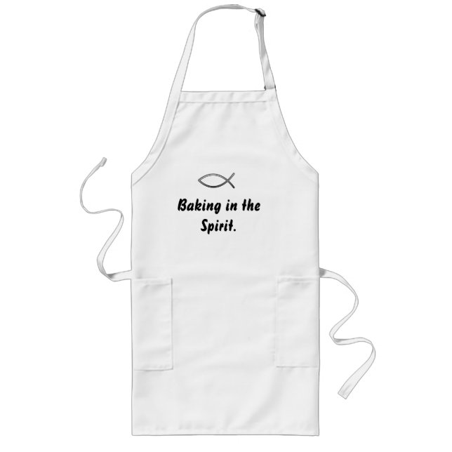 Baking in the Spirit Quote/ Ichthys Apron (Front)