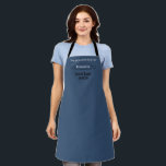 Baking Inspector Funny BlueTypography Kitchen Apron<br><div class="desc">Have some fun with this typography style baking themed apron with your own monogrammed name. Perfect for baking with Grandma, kids, Mum. Fun for cookie exchange parties. Perfect for corporate baking events. Fun quote "Living Life One Delicious Bite At A Time. Features a rolling pin with spot for your name....</div>