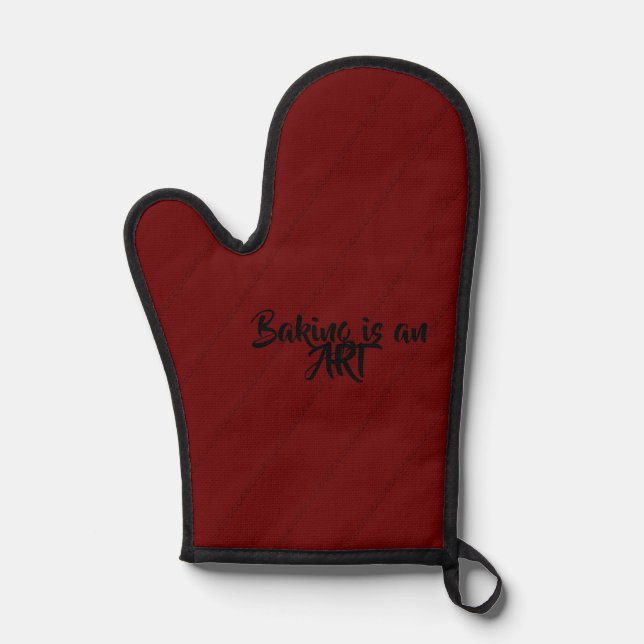 "Baking is an ART" Oven Mitt  (Front)