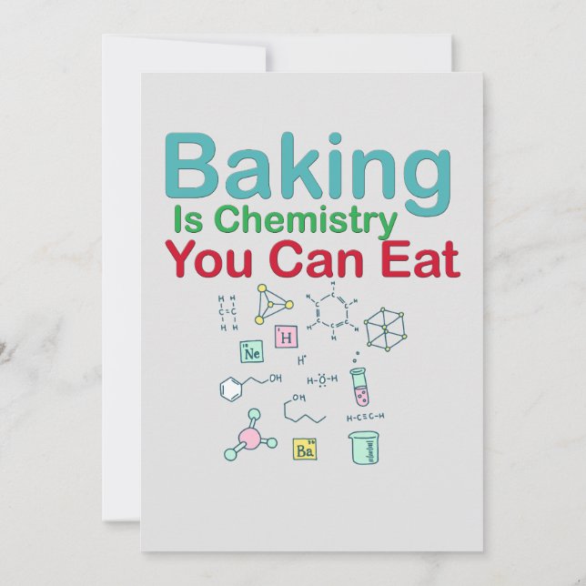 Baking Is Chemistry You Can Eat Invitation (Back)