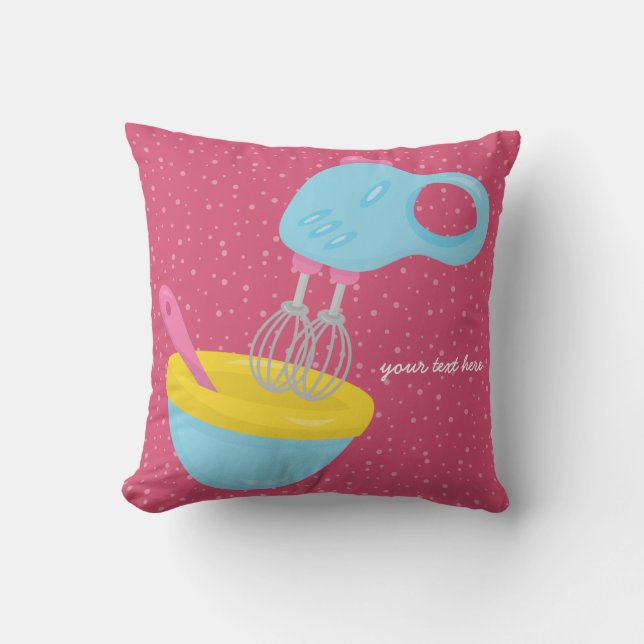Baking is fun * choose your own background colour cushion (Front)