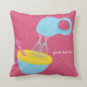 Baking is fun * choose your own background colour cushion