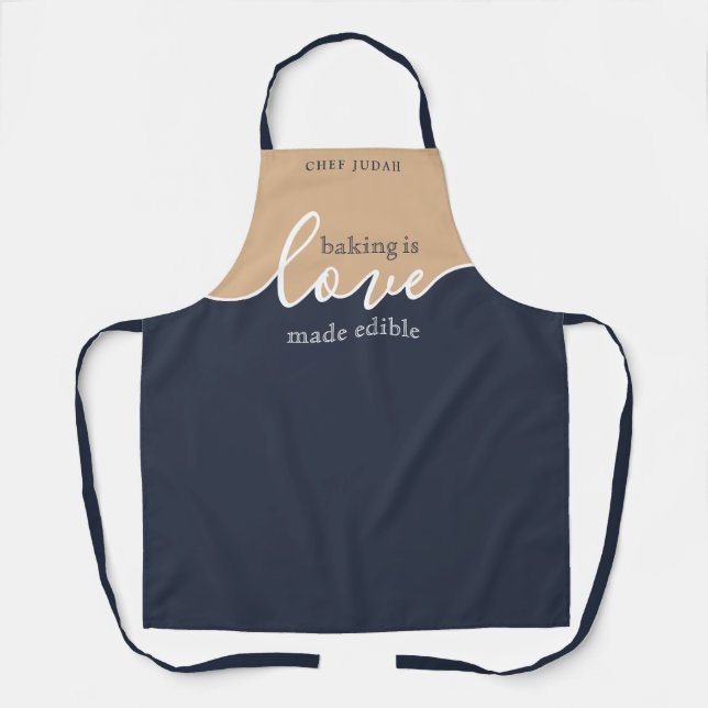 Baking is Love made Edible Fathers Day Apron (Front)