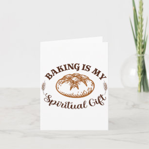 Baking Is My Sritual Gift Funny Bake Lover Pastry  Card
