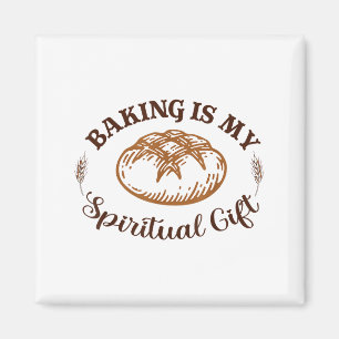 Baking Is My Sritual Gift Funny Bake Lover Pastry Magnet