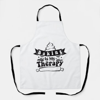 Baking is my therapy baker apron