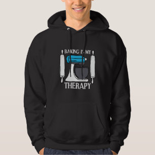 Baking Is My Therapy Chef Jersey Hoodie