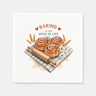 Baking Is The Spice Of Life – Cinnamon Roll Napkin