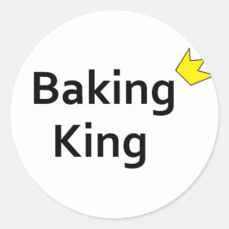 Baking King Classic Round Sticker