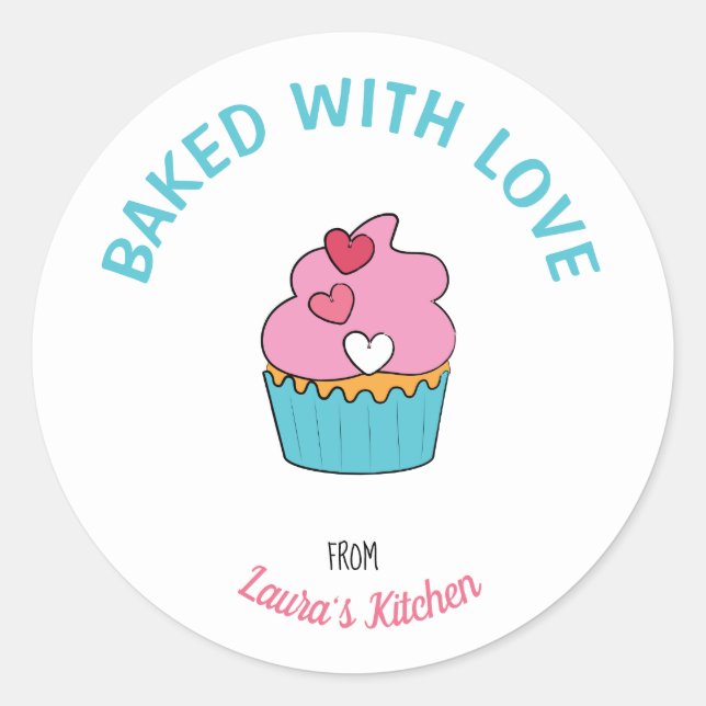 Baking Labels Personalised With a Name (Front)