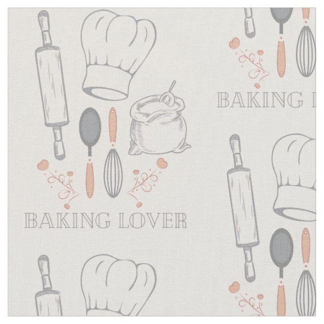 baking lover  fabric (Close Up)