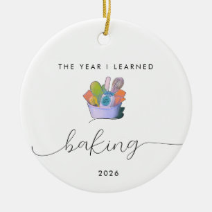 Baking Lover Hobby Gift Year I Learned Ceramic Tree Decoration