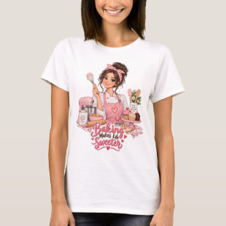 Baking Makes Life Sweeter Baker T-Shirt