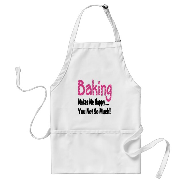 Baking Makes Me Happy Standard Apron (Front)