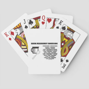 Baking Measurement Conversions (Measure) Playing Cards
