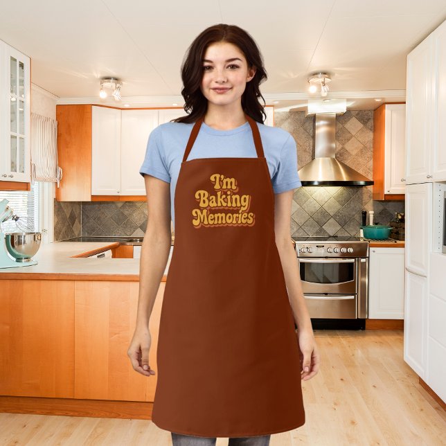 Baking Memories brown orange Apron (Creator Uploaded)