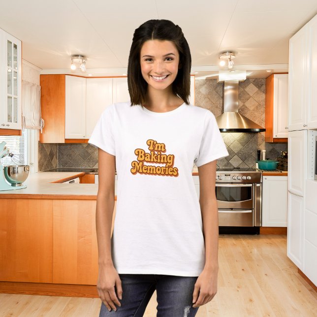 Baking Memories orange brown retro 70's style T-Shirt (Creator Uploaded)