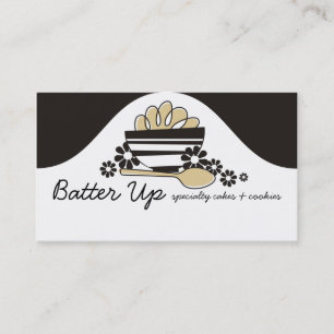 Baking mixing bowl dough batter baker biz cards