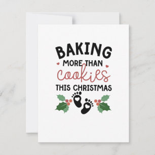 Baking More Than Cookies This Christmas Pregnancy Invitation