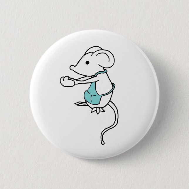 Baking Mouse Blue Button (Front)