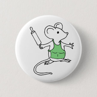 Baking Mouse Green 6 Cm Round Badge