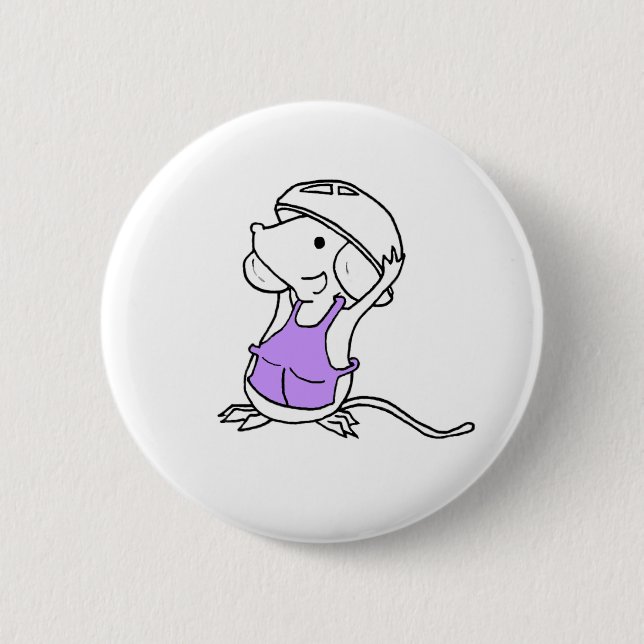 Baking Mouse Purple Button (Front)