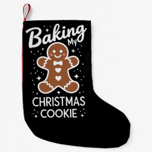 Baking My Christmas Cookie Maternity Pregnancy Small Christmas Stocking
