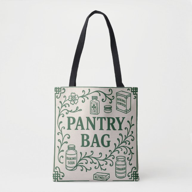 "BAKING PANTRY BAG" - CHINOISERIE TOTE  (Front)