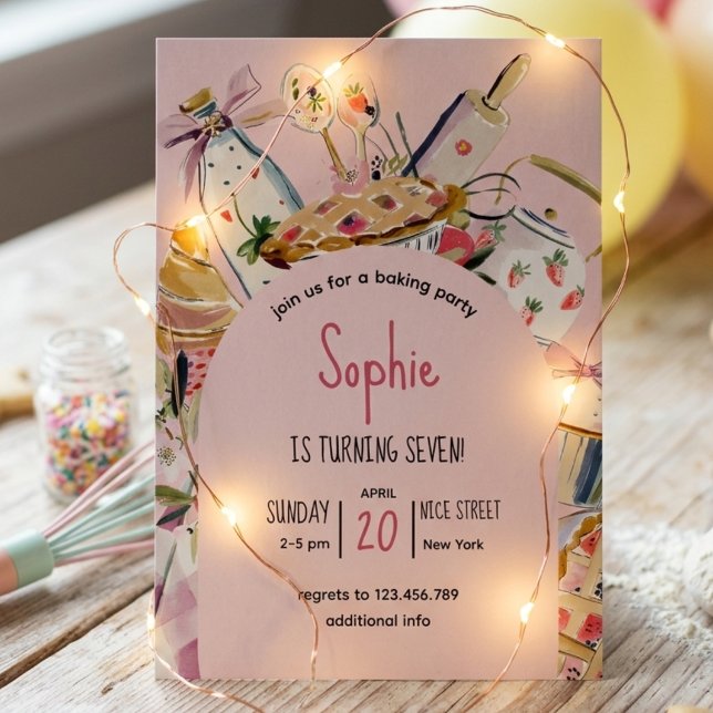 Baking party Birthday Invitation (Creator Uploaded)