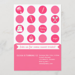 Baking Party Birthday Invitation