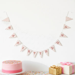 Baking Party Girls Birthday Fun Pink Bunting