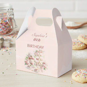 Baking Party Girls Birthday soft pastel cupcakes Favour Box