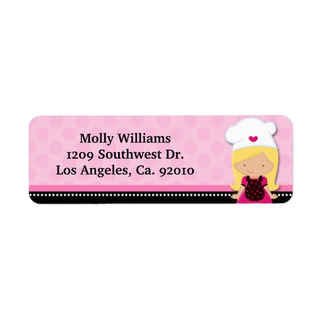 Baking Party Return Address Labels (Front)