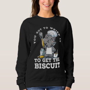 Baking Saying Kitten Cute Cat Chef Pun Sweatshirt